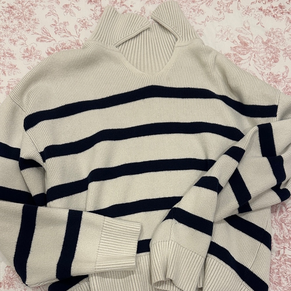 Striped Navy and White kids Sweater